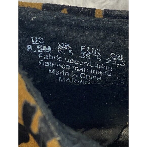 Fergalicious Lug Bottom Oxfords Size 8.5 Marvin Cheetah Print Tie Faux Suede - Picture 7 of 9